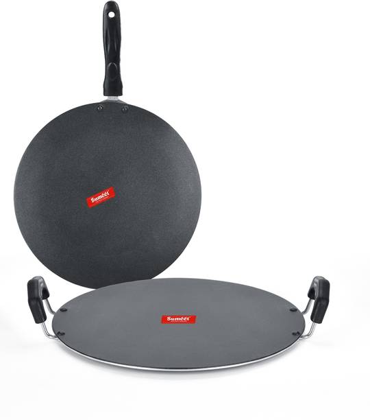 Sumeet NonStick Azurfa Cookware Set (Conceve / Roti Tawa - 28Cm Dia + Tawa-30.5cm Dia) Non-Stick Coated Cookware Set