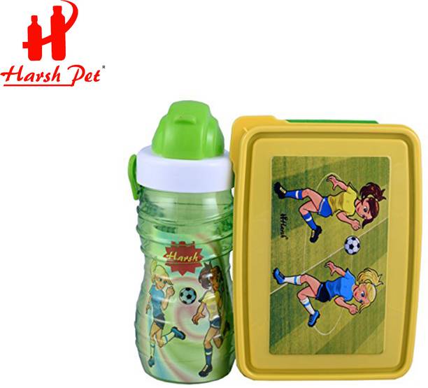 HARSH PET PrincessWithGreenBubbly 2 Containers Lunch Box
