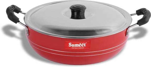 Sumeet Non Stick 2.6mm Thick Kadha i With Lid -1.5Ltr Capacity - 20cm Dia Kadhai 20 cm diameter with Lid 1.5 L capacity