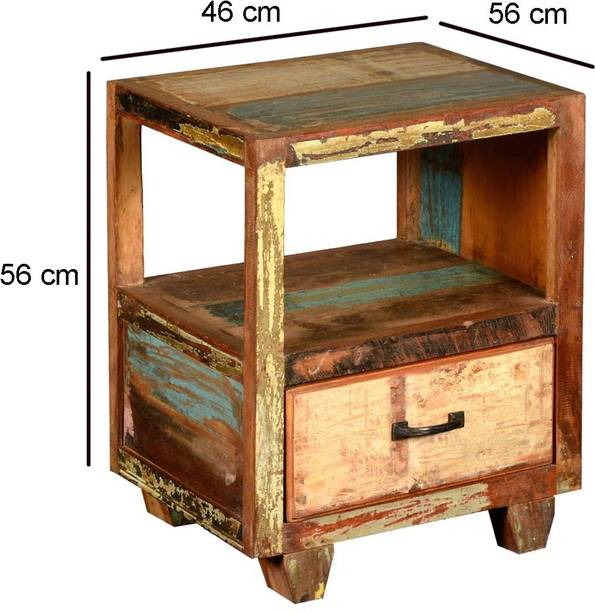APRODZ Sheesham Wood Side Table For Bed Room / Living Room| Drawer Storage Solid Wood Bedside Table
