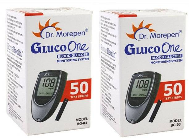 Dr. Morepen BG03-100 Strips 100 Glucometer Strips