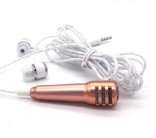 Worricow Mini Karaoke Mic with Earphone Attached Compatible with All SMartphone HM_A06 MP3 Player