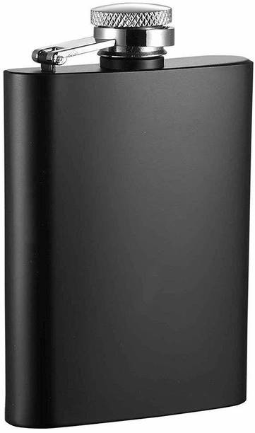 Nexshop Matte Black Easy Sip Liquor & Alcohol Drinks Wine Whiskey Or Whisky Holder Pocket Bottle Stainless Steel Hip Flask