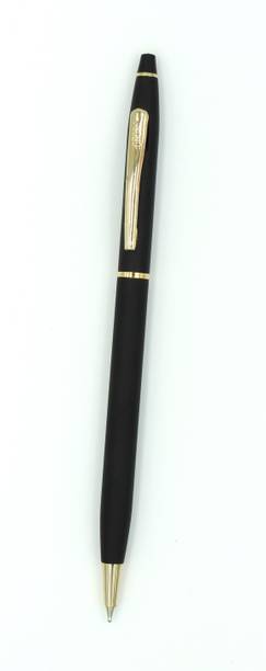 Maskey Brass Made with Gold Parts Glossy Slim Lean Jett Black Formal Regular Ball Pen