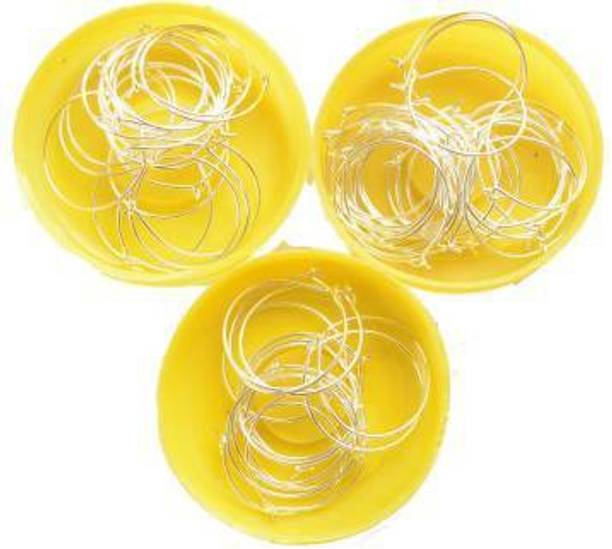 Crafts Haveli DIY Art Quilling And Jewellery Making Acessories Silver Finish Ear Round Ring