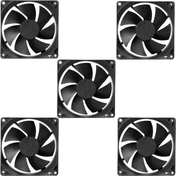 TechSupreme PACK OF 5 DC 12V Cooling Fan for PC Case, CPU Cooler Radiator Cooling Fan All in one Cooler