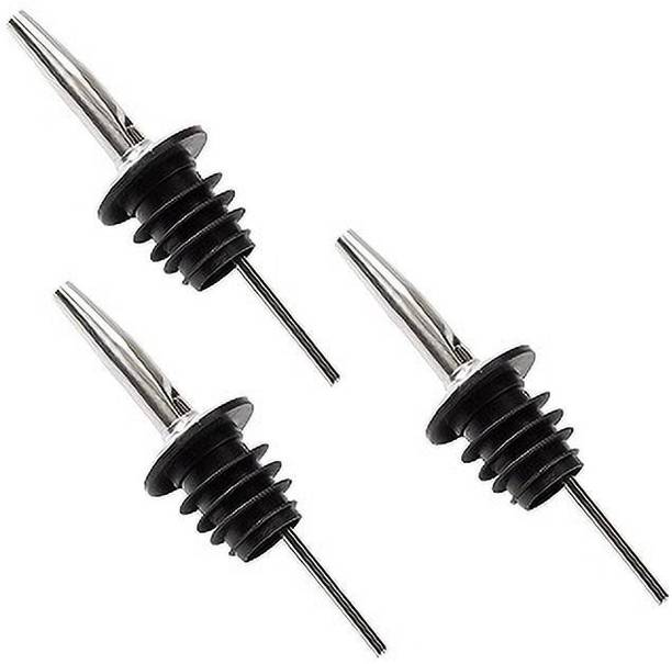 Dynore Dynore Stainless Steel Set of 3-Metal Wine Bottle Pourer/ Pour Spout Stainless Steel Bottle Stopper