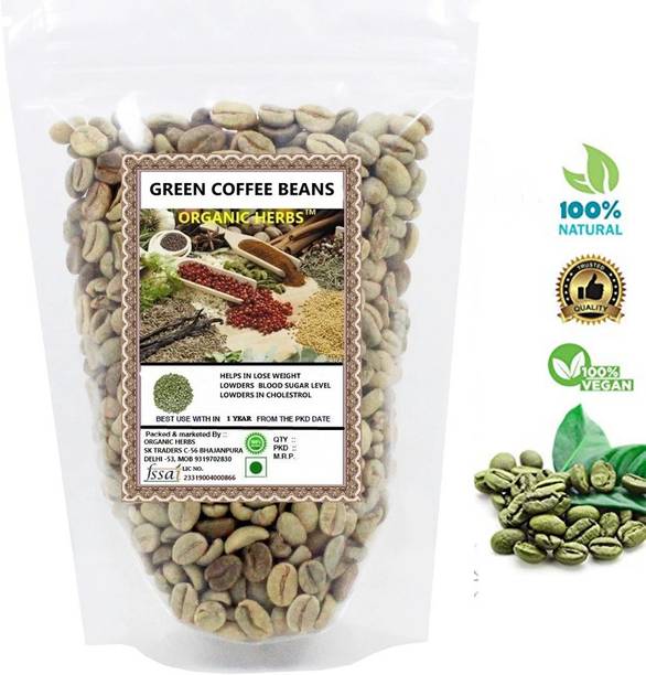 ORGANIC HERBS Green Coffee Beans for Weight Management - 200 g Instant Coffee