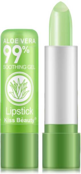 Kiss Beauty FOREVER YOUTH ALOE VERA soothing gel COLOUR CHANGING Lip Plumper Enlarge Lips Increase Enhancer Natural Aloe Vera Moisturizer Lipstick