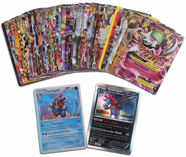 QWICK CLICK Pokemon Cards in Metal Box Kids Gift-Funny 42 Pcs.