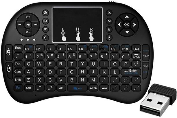 SEAHAVEN Mini Wireless Keyboard and Mouse(Touchpad) with Smart Function for Smart Tv, Android Tv Box, Raspberry-Pi, Android & iOS Devices Wired USB Handheld Multi-device Keyboard Compatible with Desktop, Laptop, Mac