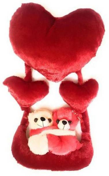 SUN AND STAR CREATIONS teddy bear with heart hanging red Kids/Girlfriend/boyfriend/birthday/valentines 45 cm  - 45 cm