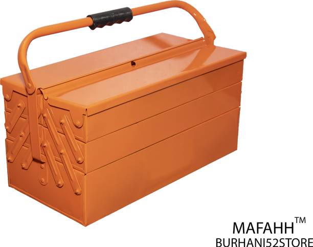 MAFAHH 5 Compartments 4 Trays High Grade Metal Tool Box...