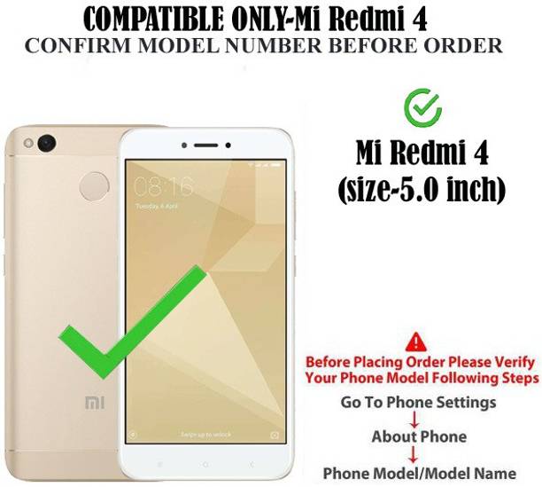 Flocculent Flip Cover for Mi Redmi 4