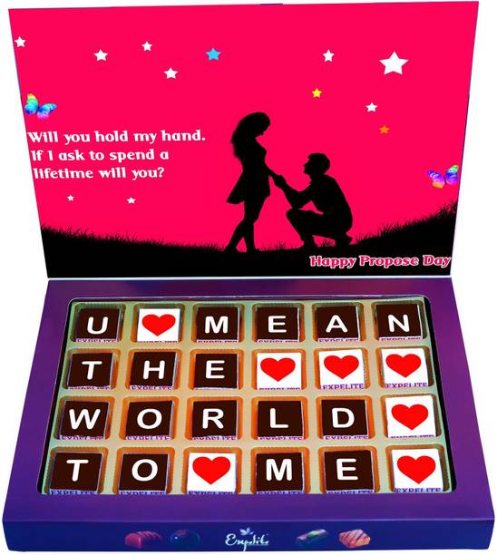Expelite valentine gifts for wife -24 chocolates - Valentines Day Chocolate Bars