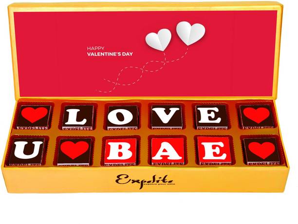 Expelite valentine gifts for her - 12 chocolate - Valentine's day chocolate gifts Online Bars