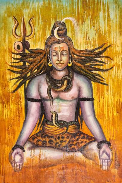 Lord Mahadev | Mahakal | Bholenath | Shiva Religious Painting Poster Waterproof Vinyl Sticker for Home Decor || can1371-3 Fine Art Print