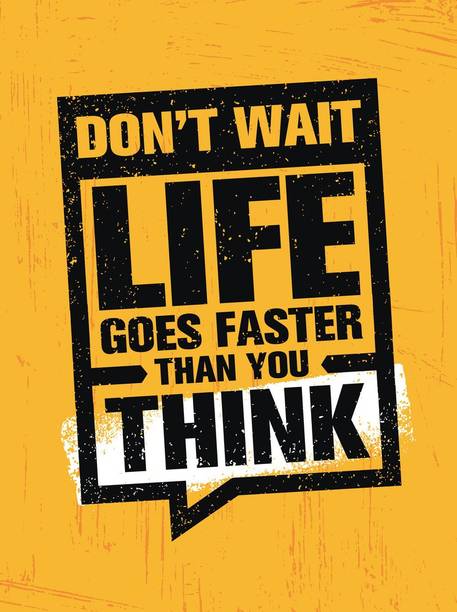 don't wait life goes faster ||Inspirational |Gym poster||T| About Paper Print