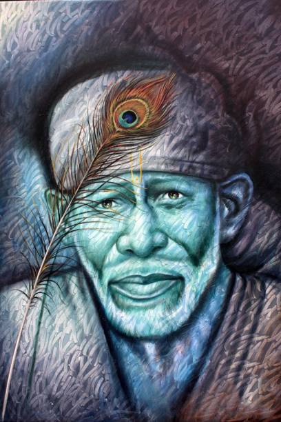 Lord Shirdi Sai Baba Religious Painting Poster Waterproof Canvas Print for Home Decor || bt1367-2 Canvas Art