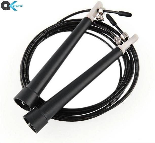 A.K 10 Feet Long Adjustable Steel Cable Wire Jumping Rope Speed Skipping Rope