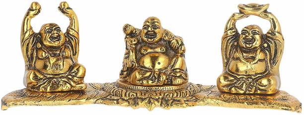 WELLWISHERS CRAFT Laughing Buddha Idol For Vastu/Feng Shui,Good Luck Decorative Showpiece  -  7 cm