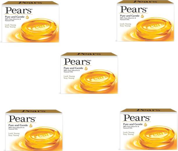 Pears Pure & Gentle Soap Bar (5 x 125 g)
