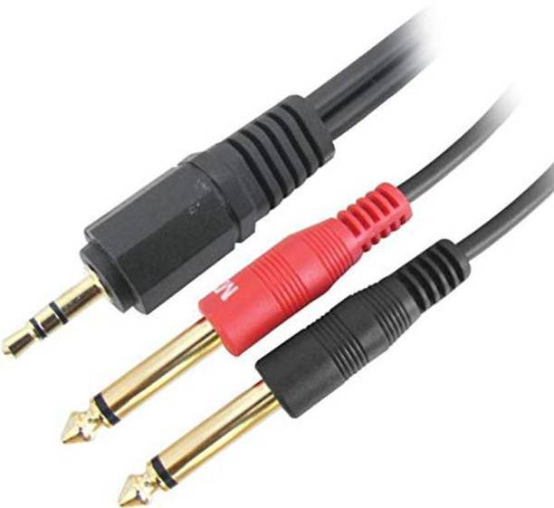 Technology Ahead  TV-out Cable 6.5 mm Audio Amplifier to 3.5 mm Audio Aux Jack Male Cable (1 Mtr)