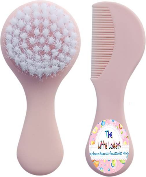 The Little Lookers Grooming Comb & Brush Set for Babies/Infants/Toddlers/Newborns ('Pink')