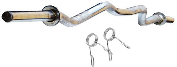 L'AVENIR PREMIUM 3ft. HEAVY DUTY Weight Lifting CURL / BEND / EZ ROD with Spring Locks Weight Lifting Bar