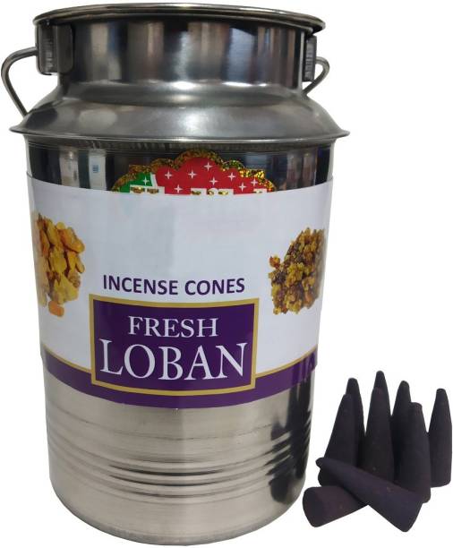 Adhvik (Dolchi Pack of 250 Gram) Loban Fragrance Incense Dhoop Cones For Aroma &amp; Smoke Lavender Dhoop