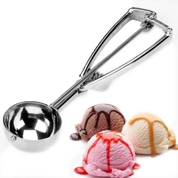 dream shoppy Stainless Steel Ice Cream Scoop Multi Use Food Spoon (Silver) Kitchen Scoop