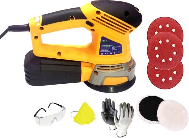 Mass Pro Aluminium Base Round 125mm Obital Sander 500W, 12000RPM , With Attachments 4125-A 5 inch Random Orbital Sander