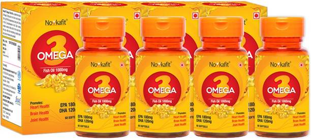 Novkafit Omega-3 Fish Oil 1000 Mg – 240 Softgel Capsules