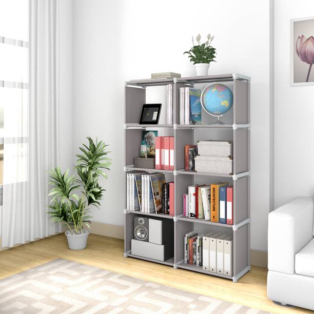 octavic Plastic 10 Shelf Book Organizer Plastic Open Book Shelf