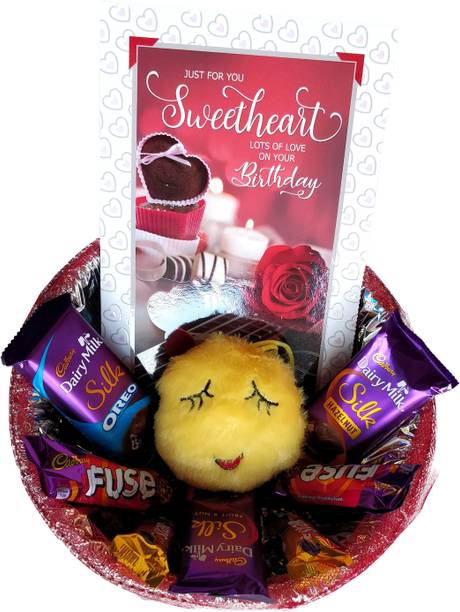 Cadbury Special Birthday Gift Hamper For Your Sweetheart | Chocolates | Card | Emoji Combo