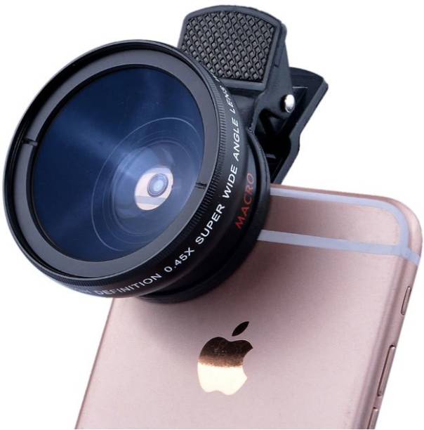 NICK JONES Mobile Phone Telephoto Lens 0.45X Super Wide Angle Lens 0.45X & 12.5x Macro Lens Professional HD Camera Lens Kit Mobile Phone Lens
