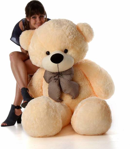 Bhagwati Soft Toy 5 feet cream teddy for girls and kids for new year and valentine  - 152.4 cm