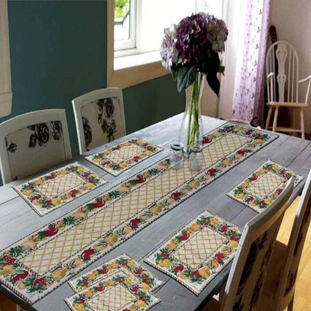 kiara Creations Yellow Organic Cotton Table Linen Set