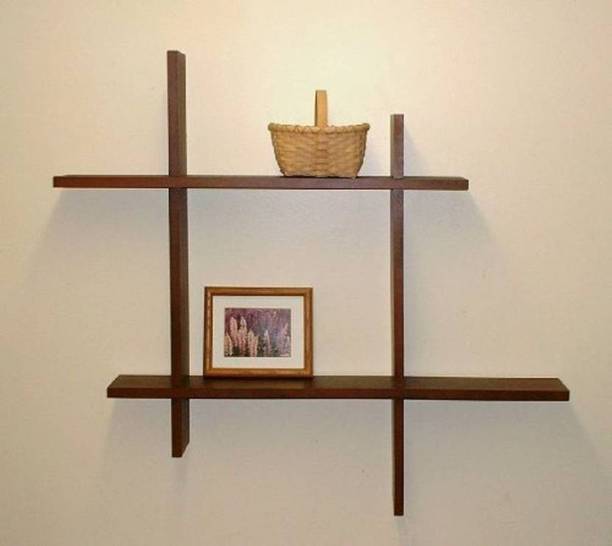 Eco Handicrafts Antique shape wall decor Wooden Wall Shelf (Number of Shelves - 1,Brown ) Wooden Wall Shelf