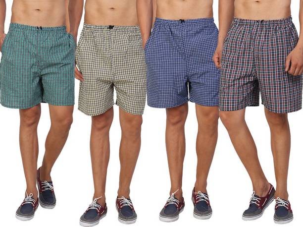 Pack of 4 Checkered Men Boxer