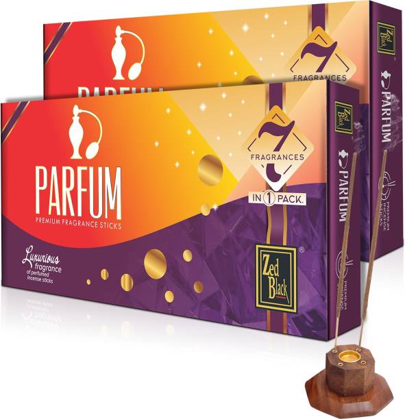 Zed Black Parfum Premium Fragrance Giftbox of Natural Incense Sticks Pack of 2 - Fragrance Incense Sticks for Positivity & Freshness Parfum