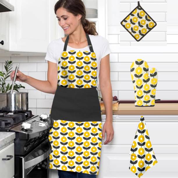 Flipkart SmartBuy Yellow Cotton Kitchen Linen Set