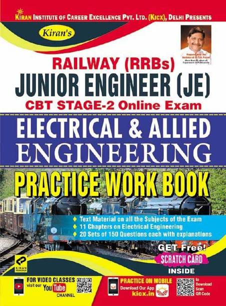 Kiran Railway (RRBs) Junior Engineer (JE) CBT Stage-2 Online Exam Electrical & Allied Engineering Practice Work Book-English