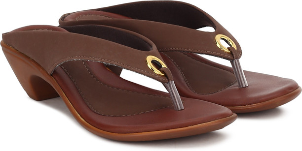 bata women's soft heel chappal and slippers