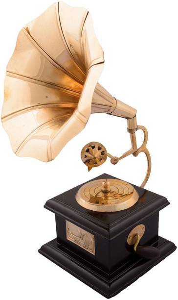 Kaka jiji handicrafts Handmade Antique look Gramaphone Showpiece for Bedroom Decor Decorative Showpiece  -  23.75 cm