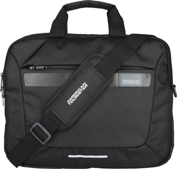 AMERICAN TOURISTER Rexton Laptop Messenger Bag Adjustable and Detachable Strap Office Executive Bags Briefcase for 13-Inch/ 14 Inch/ 15.6 Inch Laptop MacBook Small Travel Bag  - 16 Inch