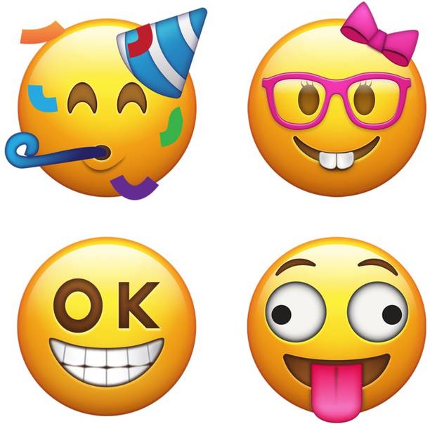 DECOR Production 58.42 cm Emoji/ Smiley'sDecorative Wall Sticker Self Adhesive S