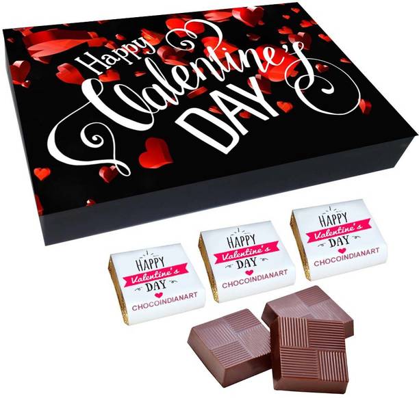 CHOCOINDIANART Special Happy Valentine's Day, 12pcs Chocolate Gift Box, Truffles Gift Pack