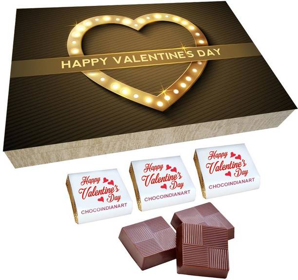 CHOCOINDIANART Very Special Happy Valentine's Day, 12pcs Chocolate Gift Box, Truffles