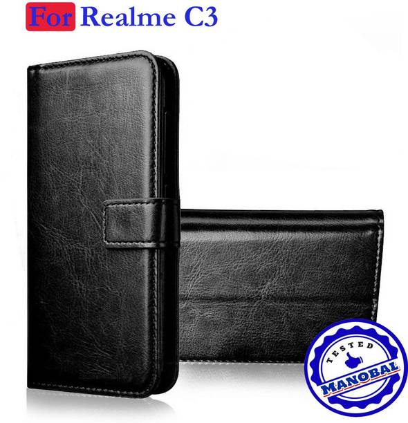Manobal Flip Cover for Realme C3